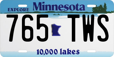 MN license plate 765TWS