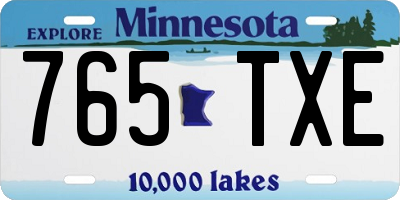 MN license plate 765TXE