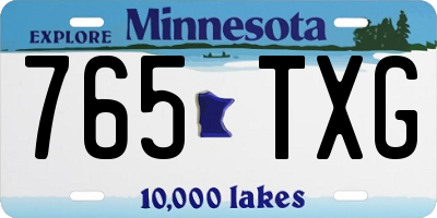 MN license plate 765TXG