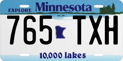 MN license plate 765TXH