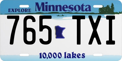 MN license plate 765TXI