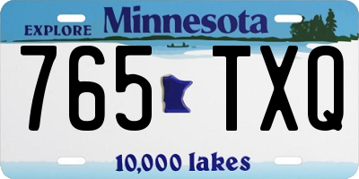 MN license plate 765TXQ