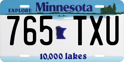 MN license plate 765TXU