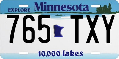 MN license plate 765TXY