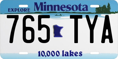 MN license plate 765TYA