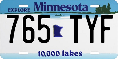 MN license plate 765TYF