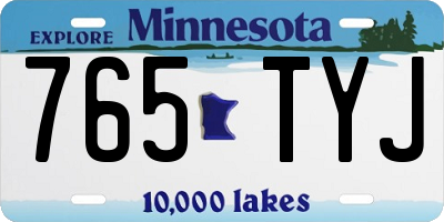 MN license plate 765TYJ