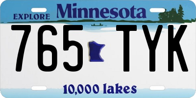 MN license plate 765TYK