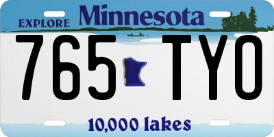 MN license plate 765TYO