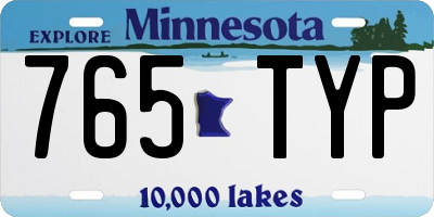MN license plate 765TYP
