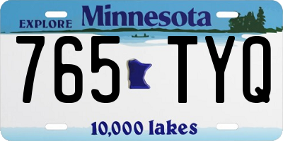 MN license plate 765TYQ
