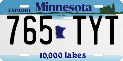 MN license plate 765TYT