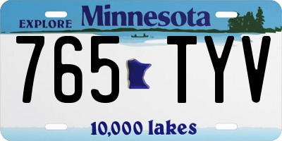 MN license plate 765TYV