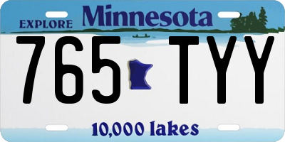 MN license plate 765TYY