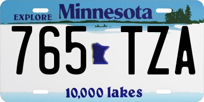 MN license plate 765TZA
