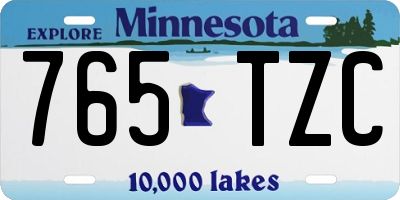 MN license plate 765TZC