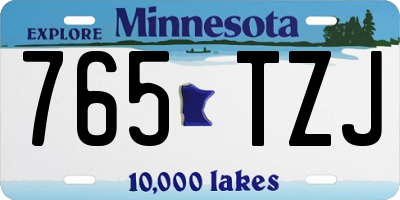 MN license plate 765TZJ