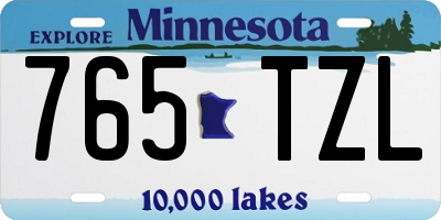 MN license plate 765TZL