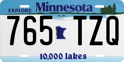MN license plate 765TZQ