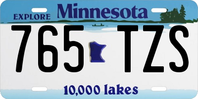 MN license plate 765TZS