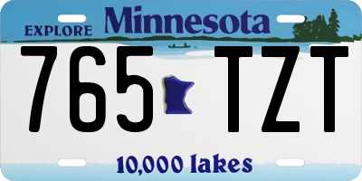 MN license plate 765TZT