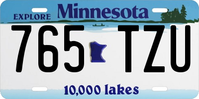 MN license plate 765TZU