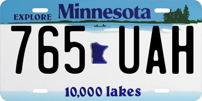 MN license plate 765UAH