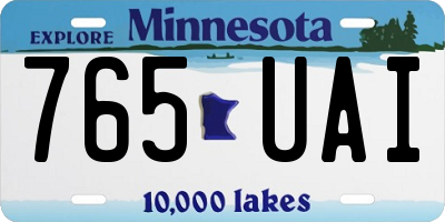 MN license plate 765UAI