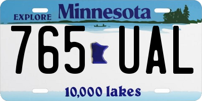 MN license plate 765UAL