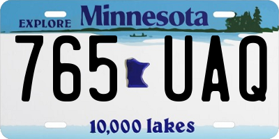MN license plate 765UAQ