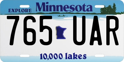 MN license plate 765UAR