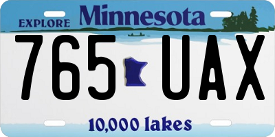 MN license plate 765UAX