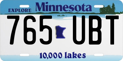 MN license plate 765UBT