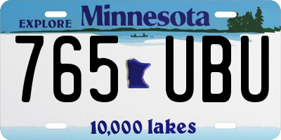 MN license plate 765UBU