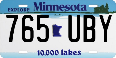 MN license plate 765UBY