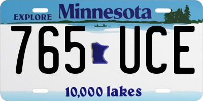MN license plate 765UCE