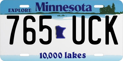 MN license plate 765UCK