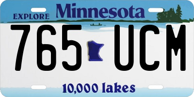 MN license plate 765UCM