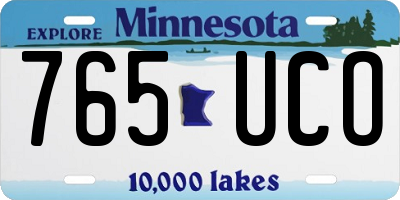 MN license plate 765UCO