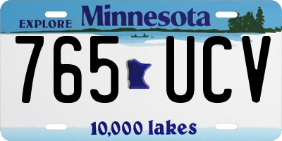 MN license plate 765UCV