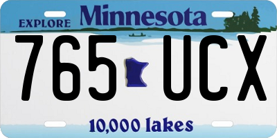 MN license plate 765UCX