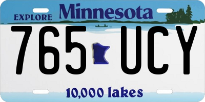MN license plate 765UCY