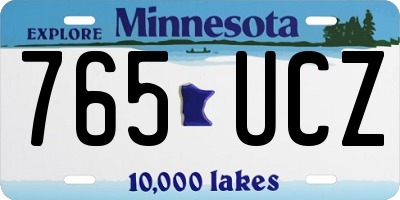 MN license plate 765UCZ