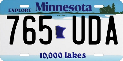 MN license plate 765UDA