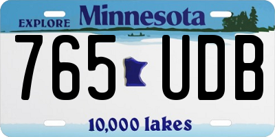 MN license plate 765UDB
