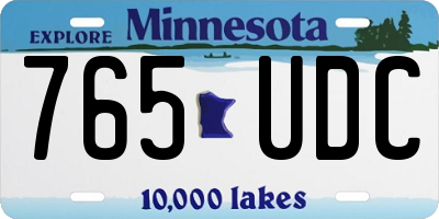 MN license plate 765UDC