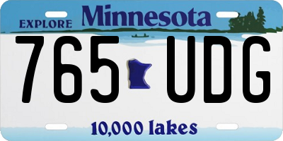 MN license plate 765UDG