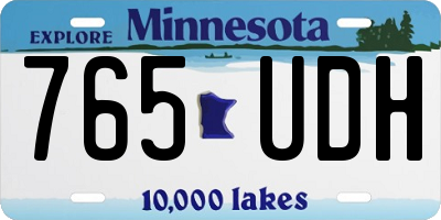MN license plate 765UDH
