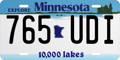 MN license plate 765UDI