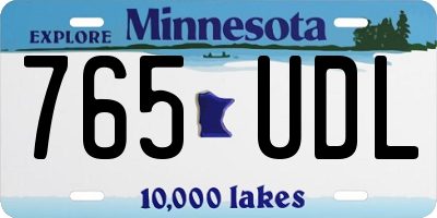 MN license plate 765UDL